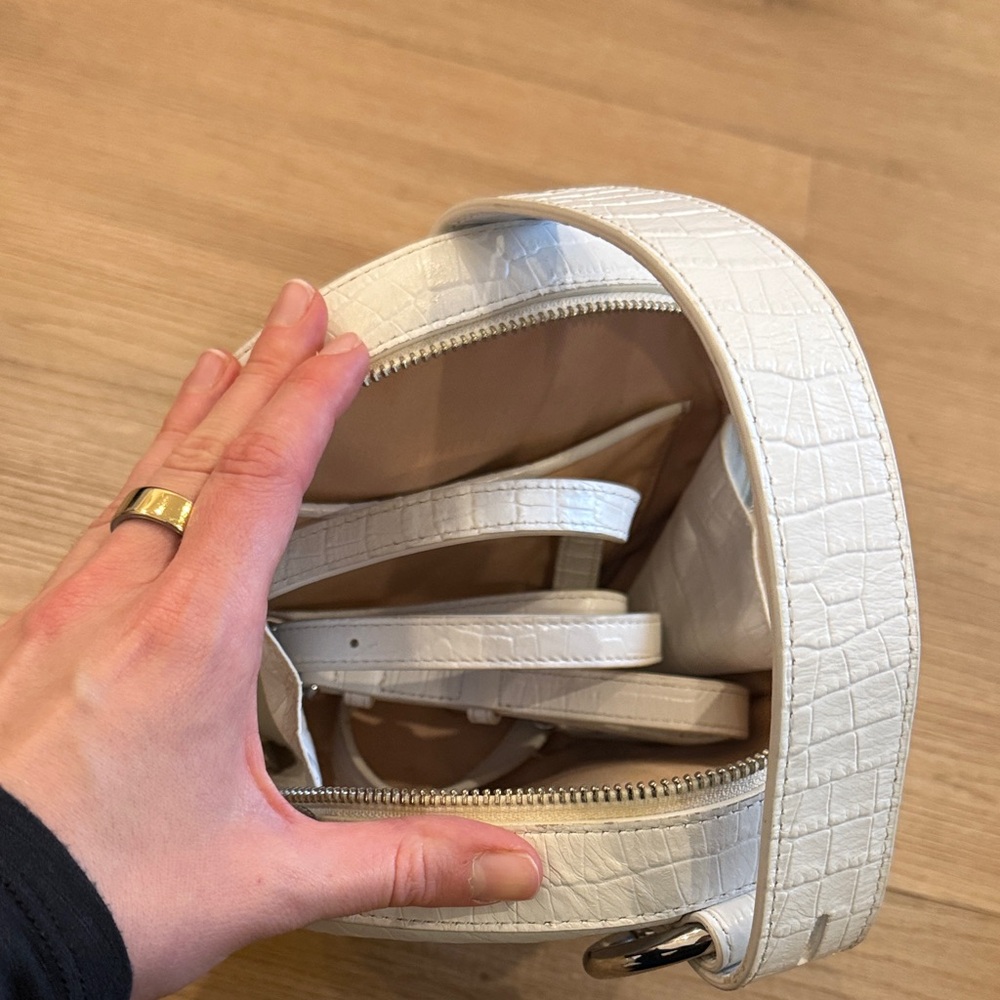 Rebecca Minkoff White Croc-Embossed Purse & Crossbody - Picture 4 of 4